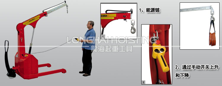 德國并行底盤電動型液壓小吊車細節(jié)