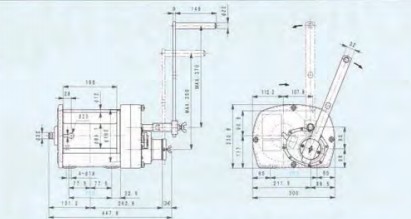 日本FUJI PW手搖絞盤尺寸尺寸圖